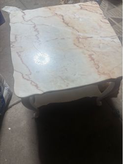 Shoe rack and marble table