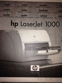 HP Laserjet 1000 printer in box with  accessories 