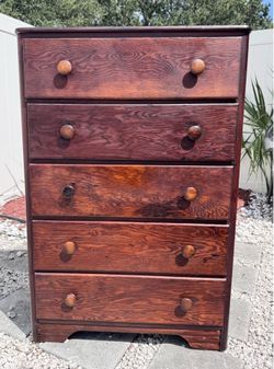 Vintage solid wood dresser
