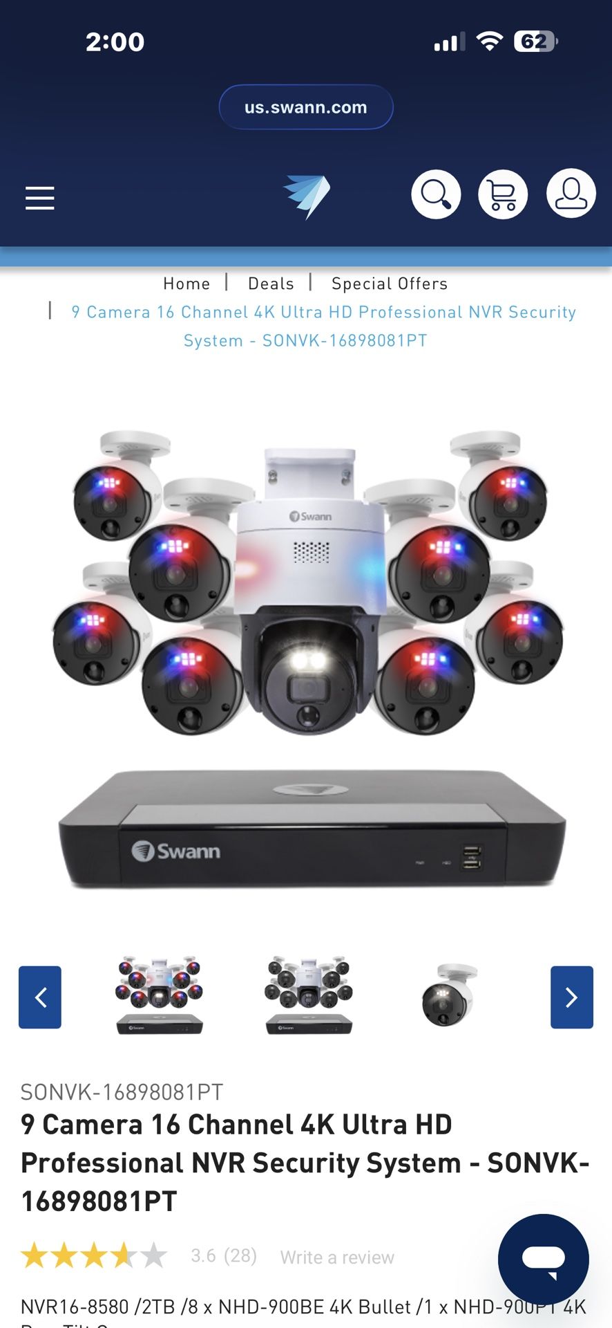 Brand New Swann Camera System