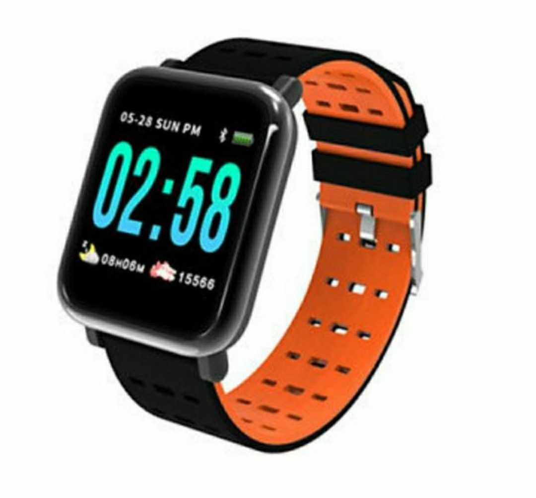 ORANGE Smart Watch Heart Rate Blood Pressure Monitor Fitness Tracker Sports Bracelet