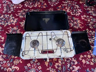 2 burner camp stove suitcase style
