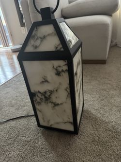 Lantern With Marble Finish