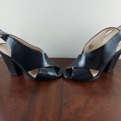 Nine West Blocked Black Heels