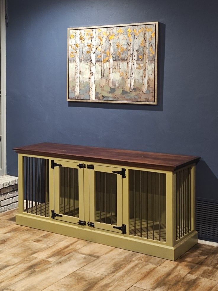 Dog Crate Entertainment Center/ Cradenza