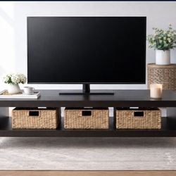 Modern black TV stand / media console