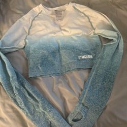 Gymshark Blue Ombré Crop Top Size Small