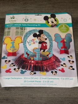 Disney Baby Mickey Mouse 1st Birthday Table Decorating Kit