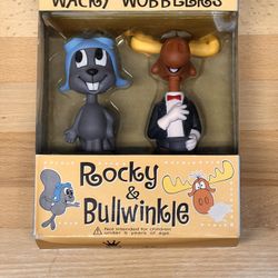 Rocky and Bullwinkle Wacky Wobblers by Funko Bobbleheads 2003 New in Box