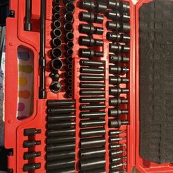 86pcss 1/4 Inch Drive Master Impact Socket&Universal Socket Set With Adapters, U-Joint, Extensions & Torx Socket, 86pcs, 6-Point, SAE/Metric, Standard