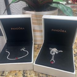 Pandora Necklace and Bracelet