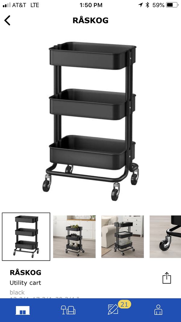Ikea Raskog Utility Cart Black For In Coconut Creek Fl Offerup Ikea Raskog Utility Cart Black