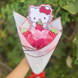Hello Kitty With Strawberry Bouquet