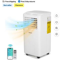 Ktaxon WiFi Enabled 7100BTU (10000 BTU ASHRAE) Portable Air Conditioner with Heat, 4-in-1 Cooler, Heater, Dehumidifier, Fan, Room Mobile AC Unit With 