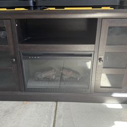 Tv Stand With Powered Fire Place 