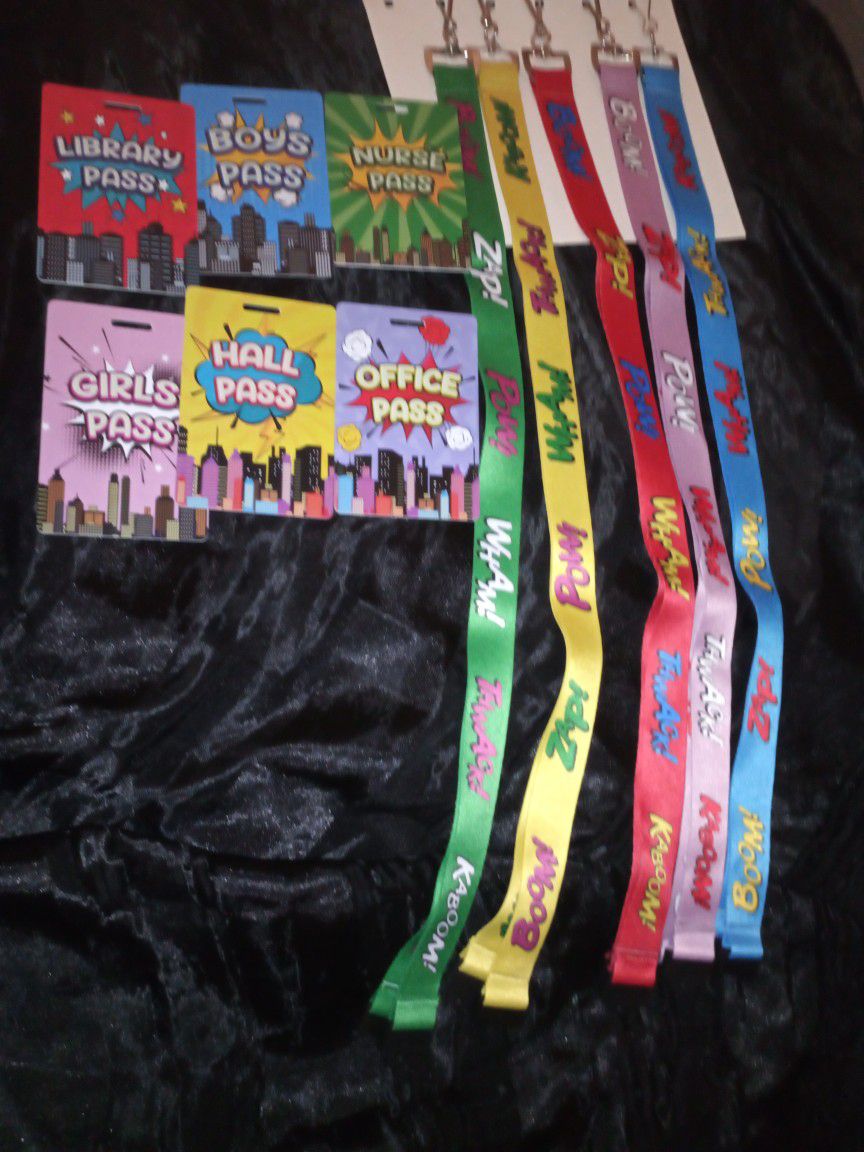 Hall Pass Lanyards And School Passes For School Or Daycare