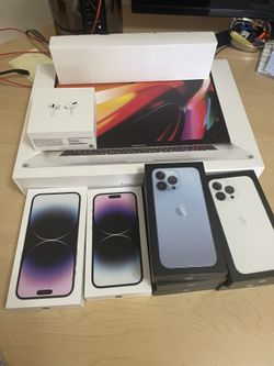 Apple Boxes iPhones, MacBook, AirPods, Apple Watch