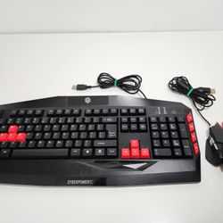 Cyberpower Pc Gaming Keyboard and BlackWeb RGB Programmable Gaming Mouse 

