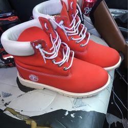 Red Timberlands Boots
