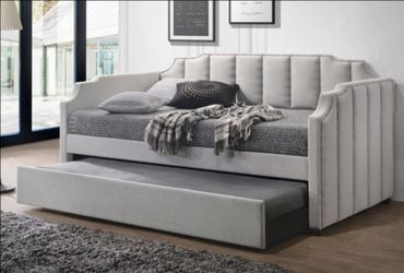 Brand New Grey Twin Size Daybed w Trundle Bed