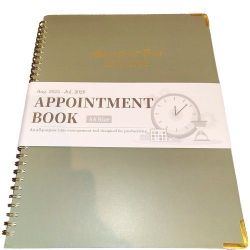Brand-New Green Spiral Tabbed Hardcover Planner Appointment Book