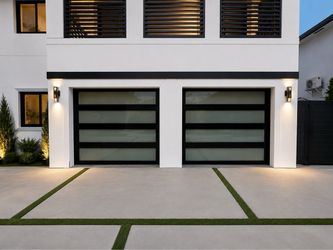Impact Glass Garage Door – Full View Aluminum, Miami-Dade Approved — Starting at $5,760