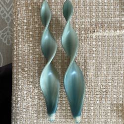 Pair of Vintage Twist CandlesHeavy and Solid