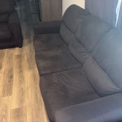 Black Couch And Black Love Seat 