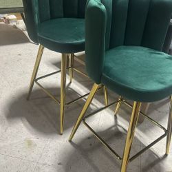 ❤️‍🔥 Set of 2 26-inch golden bar stools 
