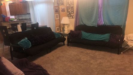 Two futons 100$ each pillows not included.