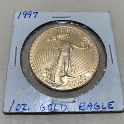 U.S. American Gold Eagle 1 Ounce Troy Pure 22kt Mint Coin $50 Investment Denom