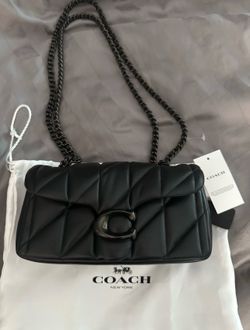 Authentic COACH Tabby 20 Shoulder Bag w/ Pillow Quilting Nappa Leather All Black
