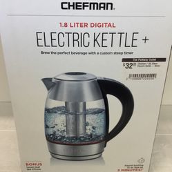 ChefMan 1.8L Glass Electric Kettle 