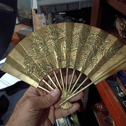 Vintage Brass Fan/ Phonenix 