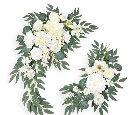 New set of 2 Wedding Arch Flowers,