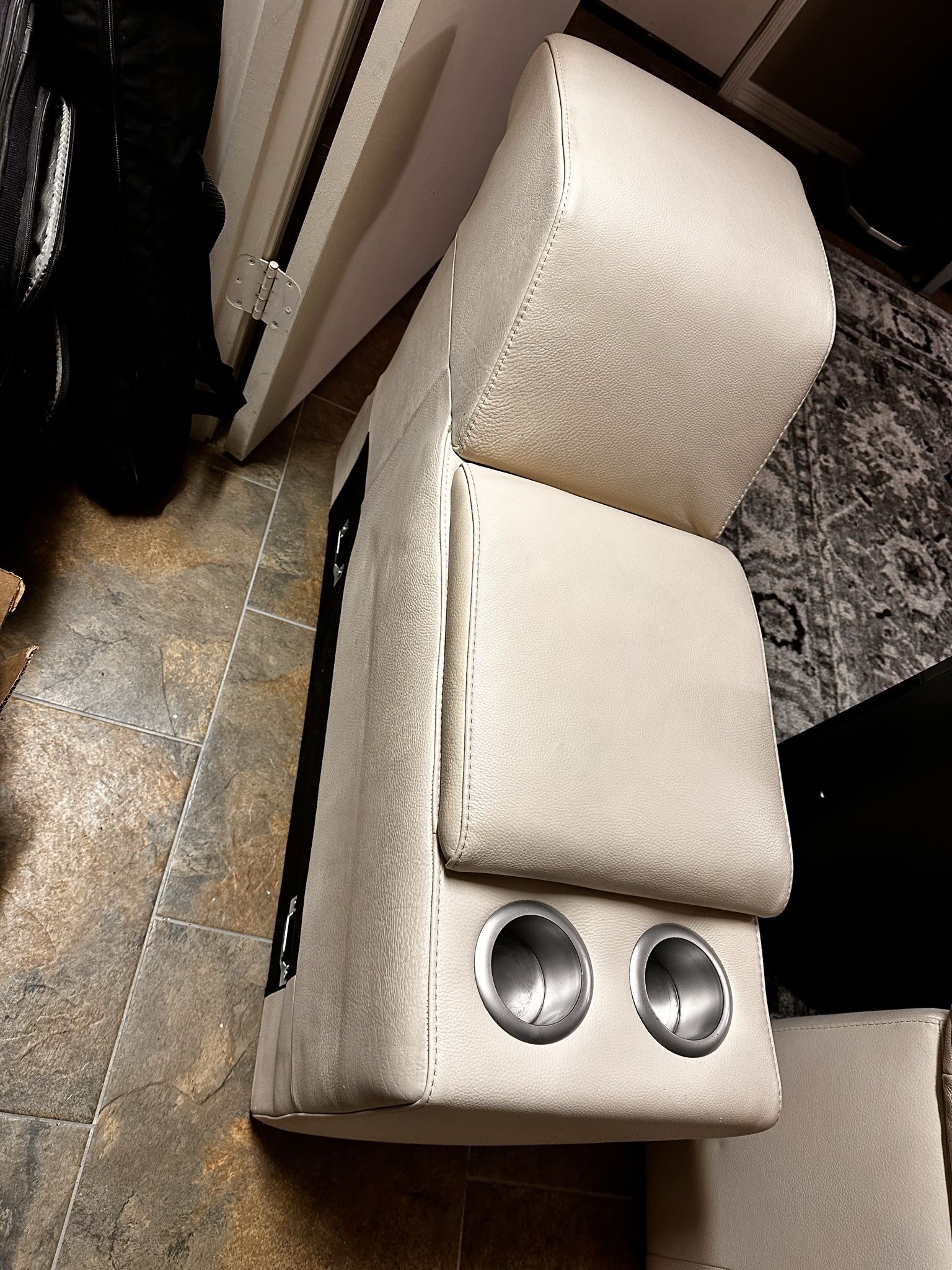 Copenhagen Leather Armrest Cupholder Storage Unit