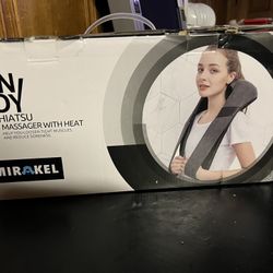 Mirakel Enjoy Shiatsu Back Neck Massager with Heat Deep Tissue Kneading