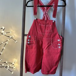 Red Short Overalls