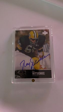Ray Nitschke Signed Upper Deck Football Card