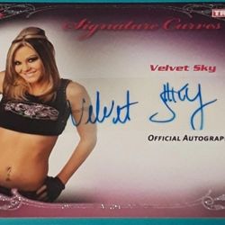 TNA WWE 2009 Tristar Velvet Sky Auto Card Signature Curves Autograph Diva #KA15
