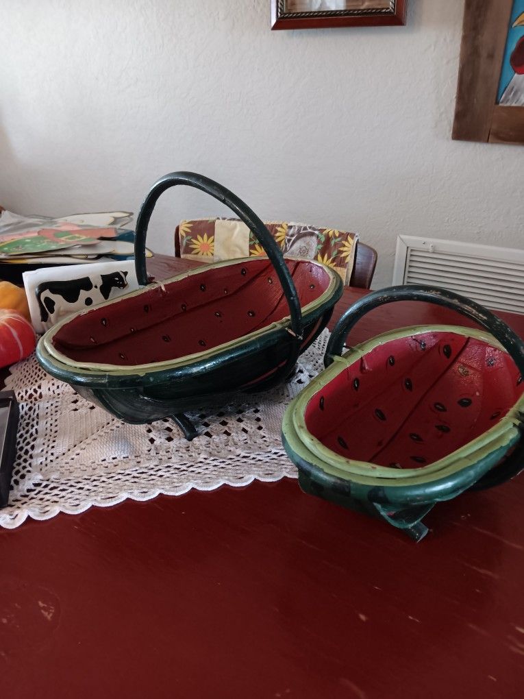 Vintage Watermelon Trung Bowls