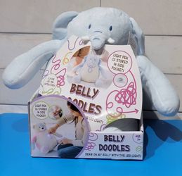 Animal Adventure Bellydloodles Blue Elephant 11" Plush with LED Pen $15 (One Available)
