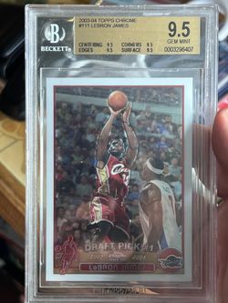 2003 Topps chrome LeBron James #111 BGS 9.5 TRUE GEM (2)