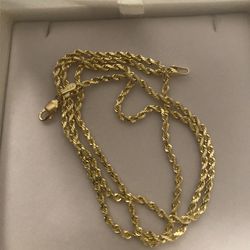 14k 20 Inch 2.1mm Solid Gold Rope Chain