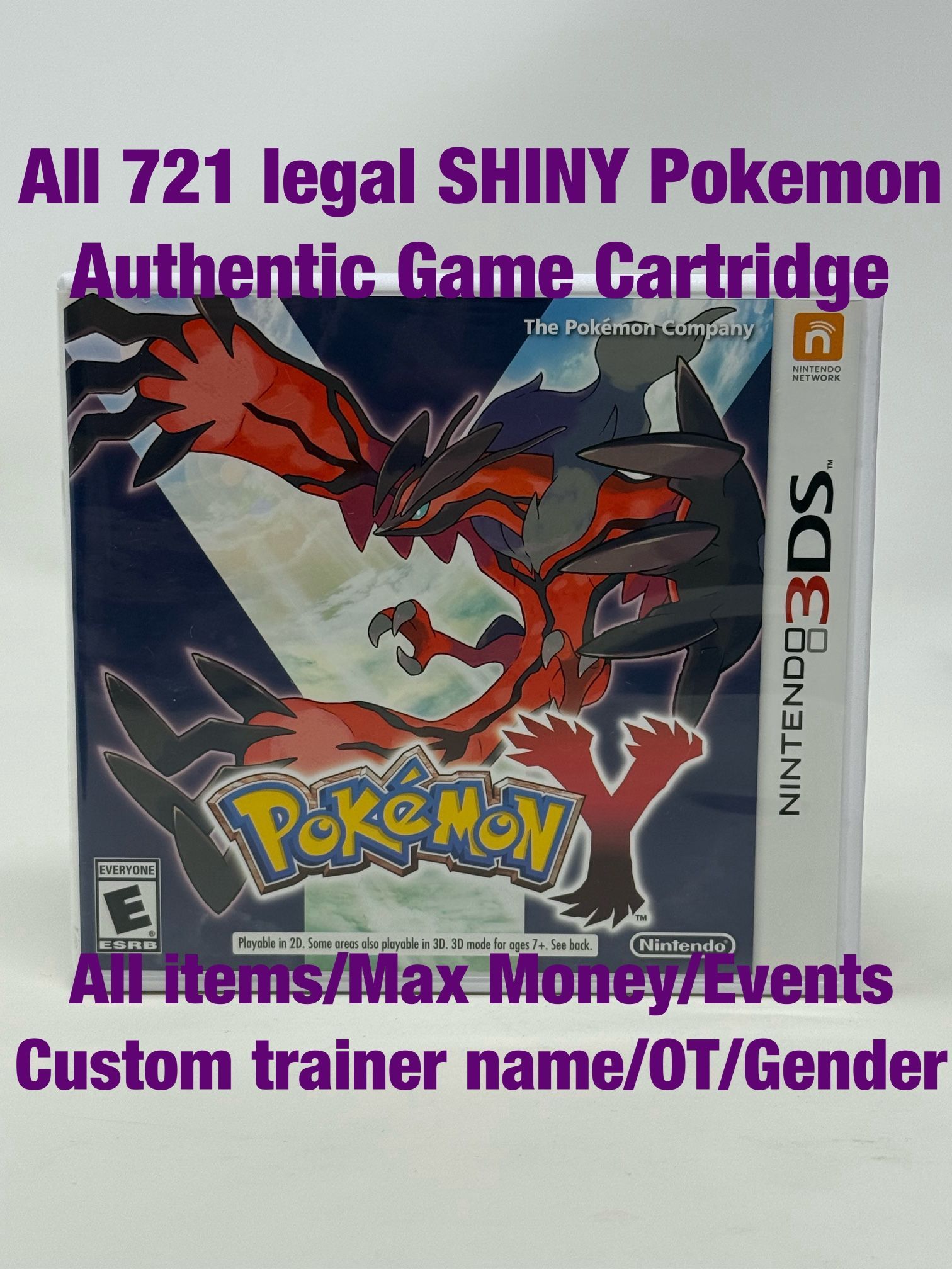 Unlocked Authentic Pokemon Y Nintendo 3DS All 721 SHINY Pokemon