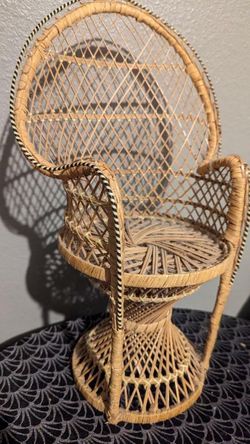 Wicker Plant Chair Tiny Chair