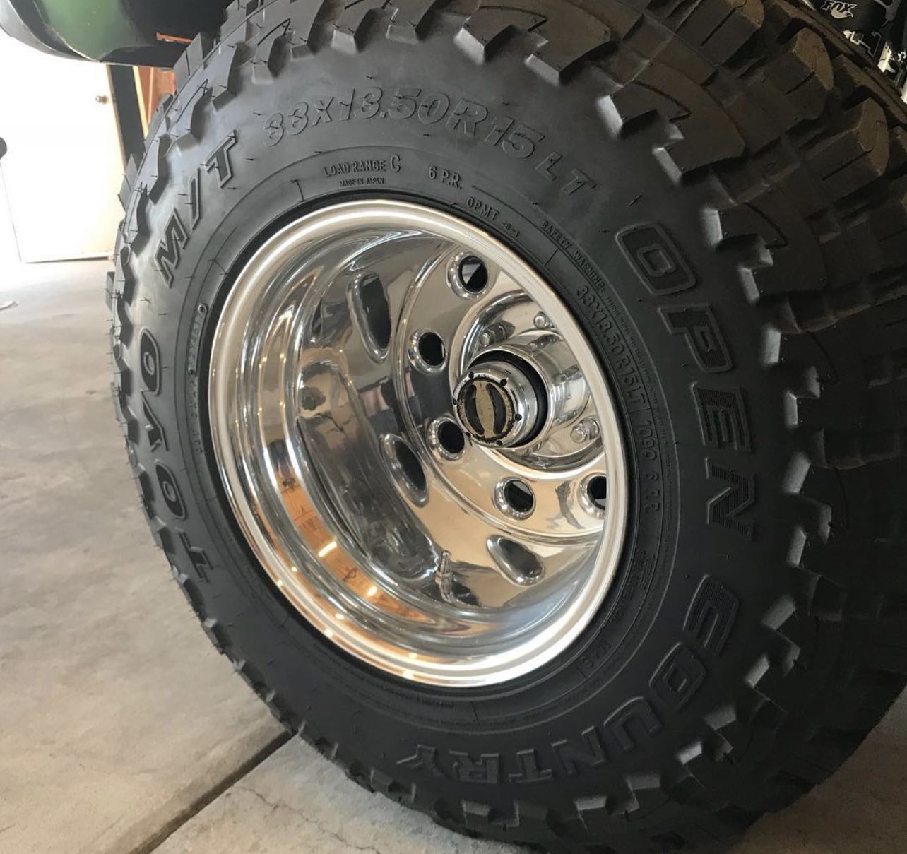 Weld Rims 6x5.5 15x14 Super Single Rims Very Rare And Toyo Mt Tires