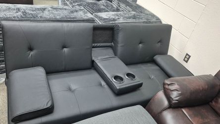 BRAND NEW SOFA BED FUTON COUCH WITH CUP HOLDERS
