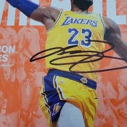 Autographed Wheaties box LeBron James With Coa