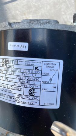 1 new condensing motor with the wire harness and capacitor